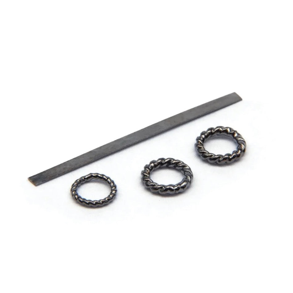 Snake Brand Hook Keepers available in Silver Nickel and Black Nickel. A perfect match to the Snake Guides and tip tops so you are assured of a uniform, classic look. Note: Black Nickel finish is not recommended for saltwater use.